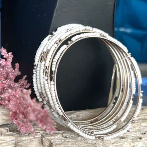 White Seed Bead Stacking Erica Lyons Fashion Bracelet $16ea / 3 for $25